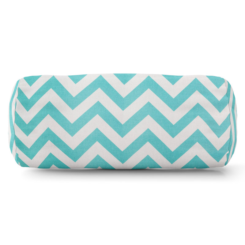 Coussin en coton à chevrons, Bleu sarcelle