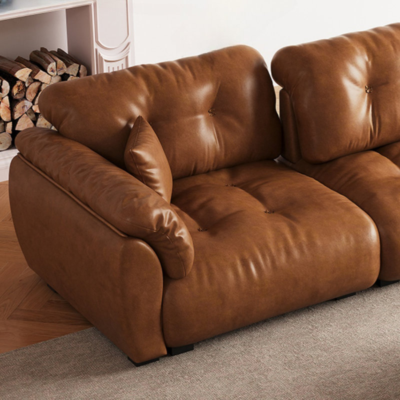 Canapé Mid-Century à dossier mobile, H 33,46 po x l 125,98 po x P 47,24 po, 4