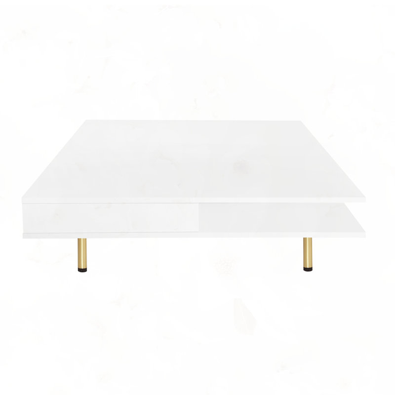 Exquisite High Gloss Coffee Table, White