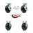 Phenolic Caster Set with 2 Brakes/Swivel Lock 2 Rigid