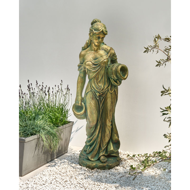 Water Resistant Fiberstone Clay Garden Statue