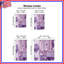 Rideaux géométriques mauves à motif géométrique mauve et obscurcissant - 2 panneaux-477616577-477616589
