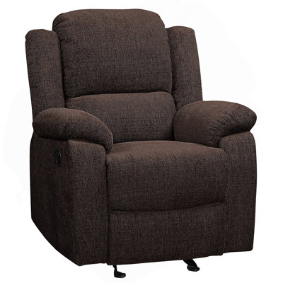 Brown Pillow Top Arms Glider Recliner