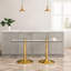 Classic Gold Transparent Glass Oval Dining Table for 4-8, Modern Minimalist Kitchen or Living Room Style