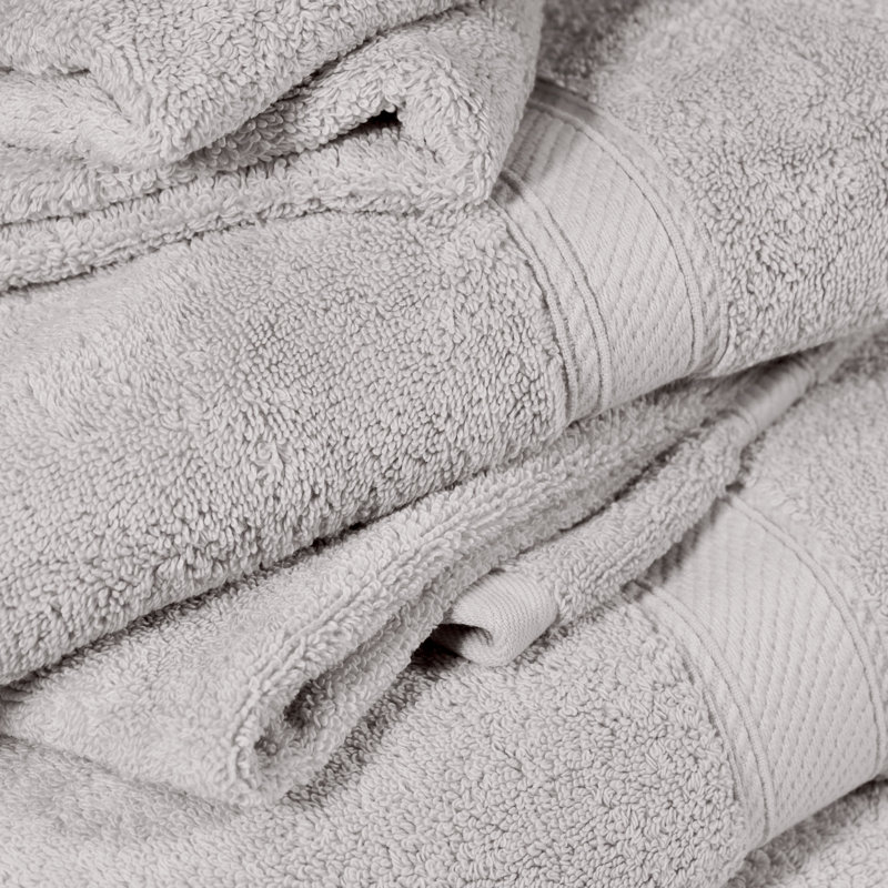 Essuie-mains luxueux en coton de qualité égyptienne Renata , Argent