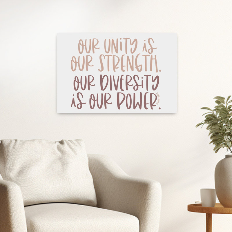 Our Unity Abstract Contemporary Wall Art Print, 40.64cm H x 60.96cm W