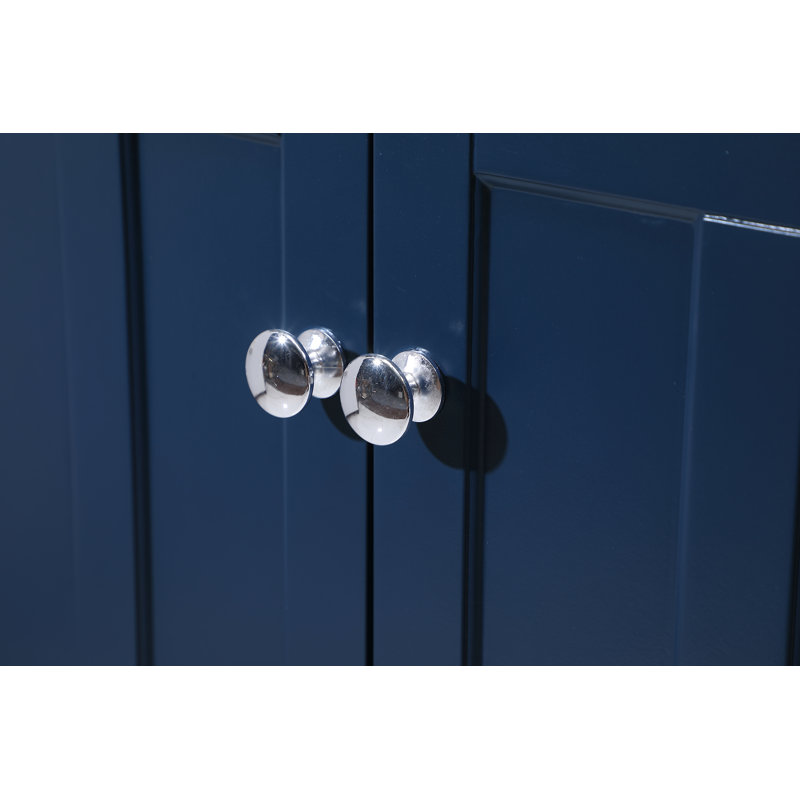 Ensemble de meuble-lavabo simple 48 po Ain, Blanc de Carrare, Bleu
