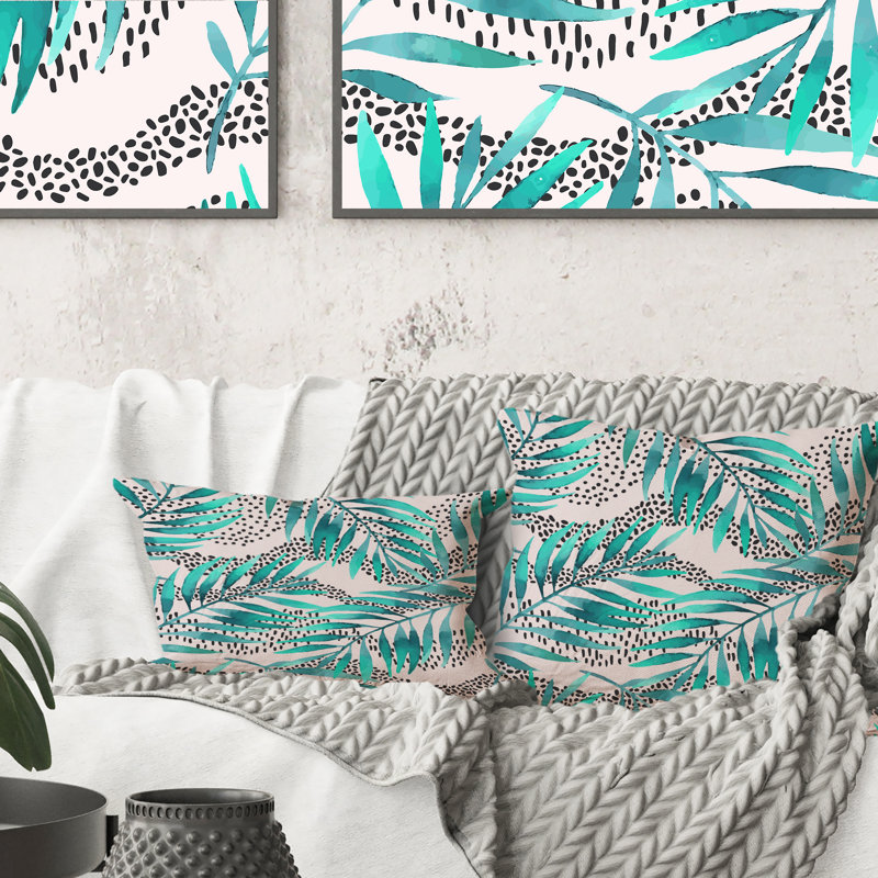 Floral Throw Pillow, 16" x 16"