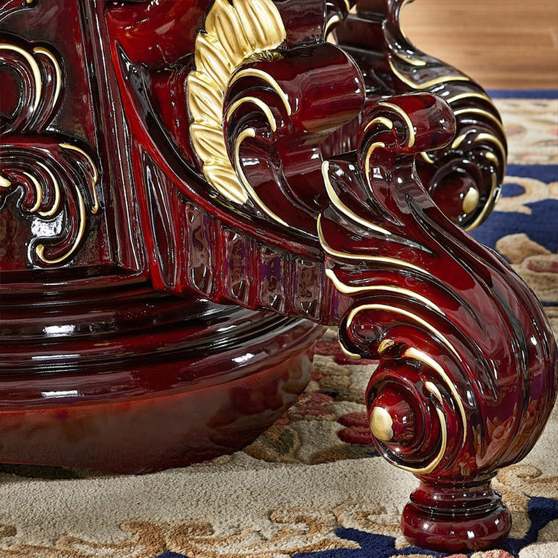 Luxury Carved Round Marble Dining Table
