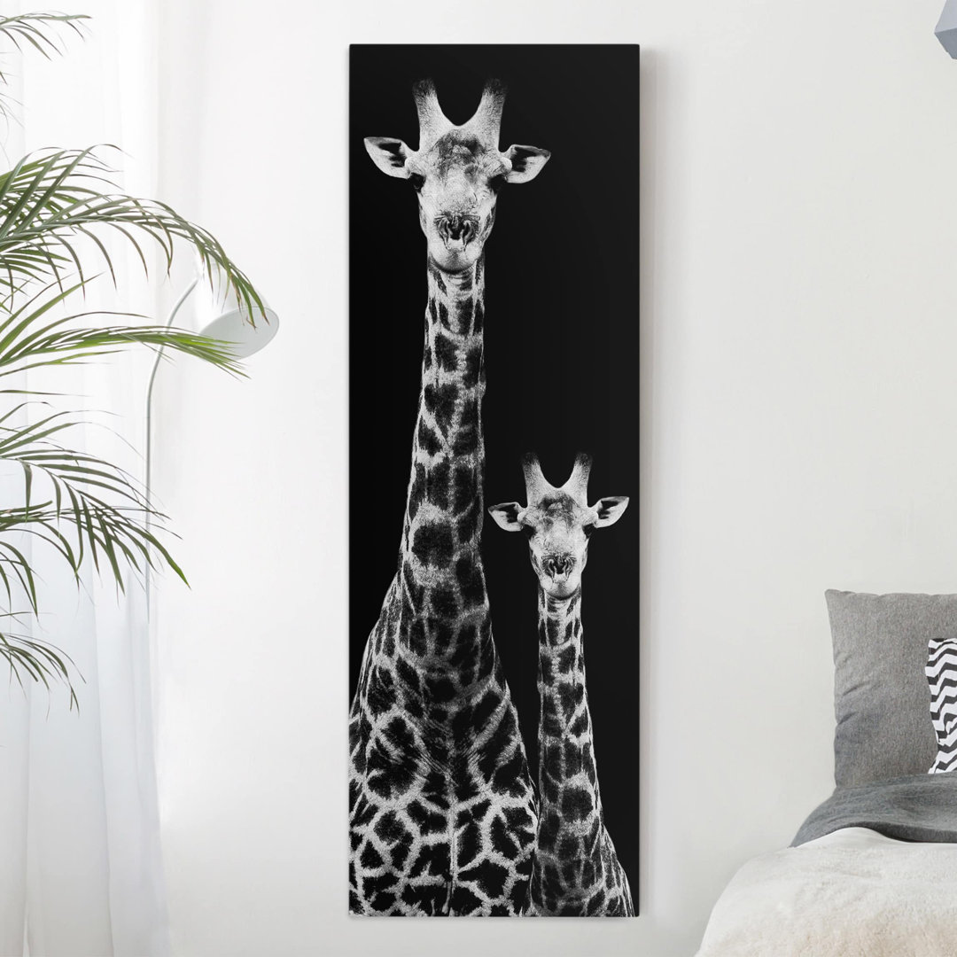 Leinwandbild Giraffe Duo