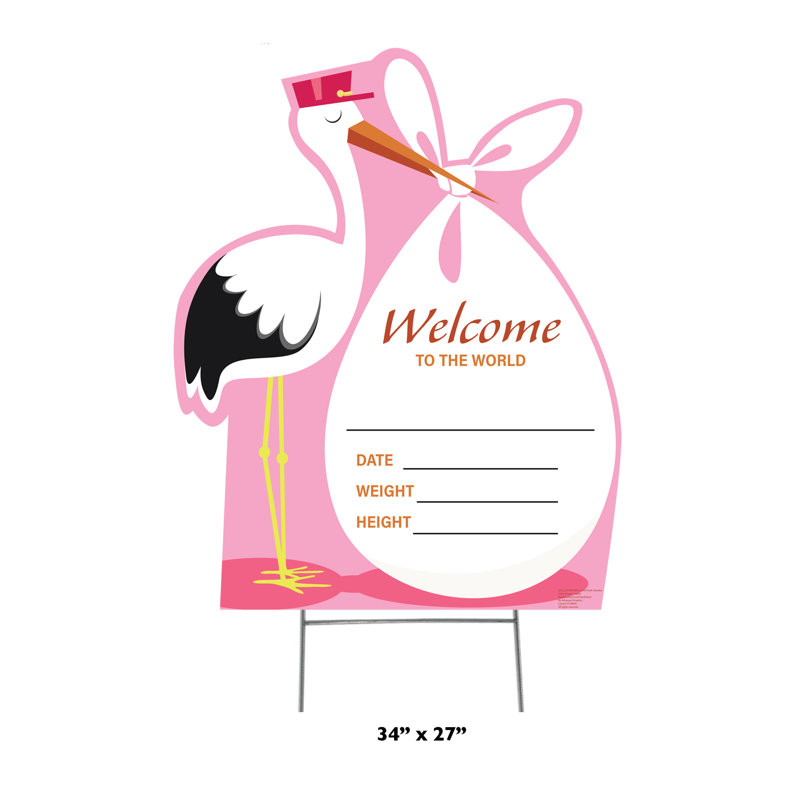 New Baby Standup en carton, Rose