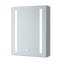 20 po X P 26 po H Pharmacie rectangulaire encastrée / à fixation en aluminium argenté à droite H avec miroir et DEL