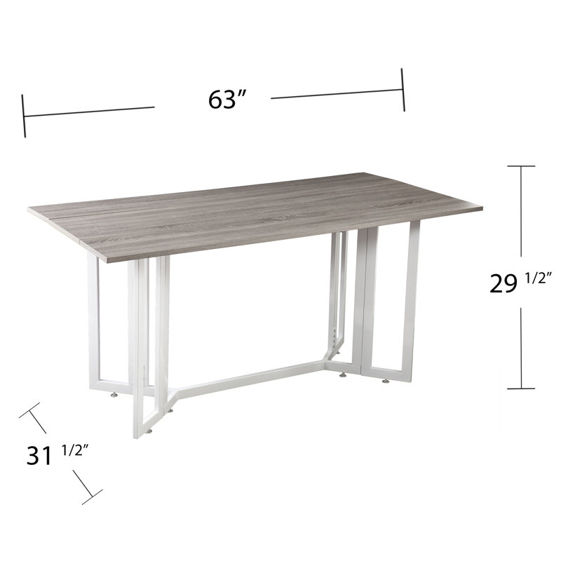 Adams Extendable Dining Table, White