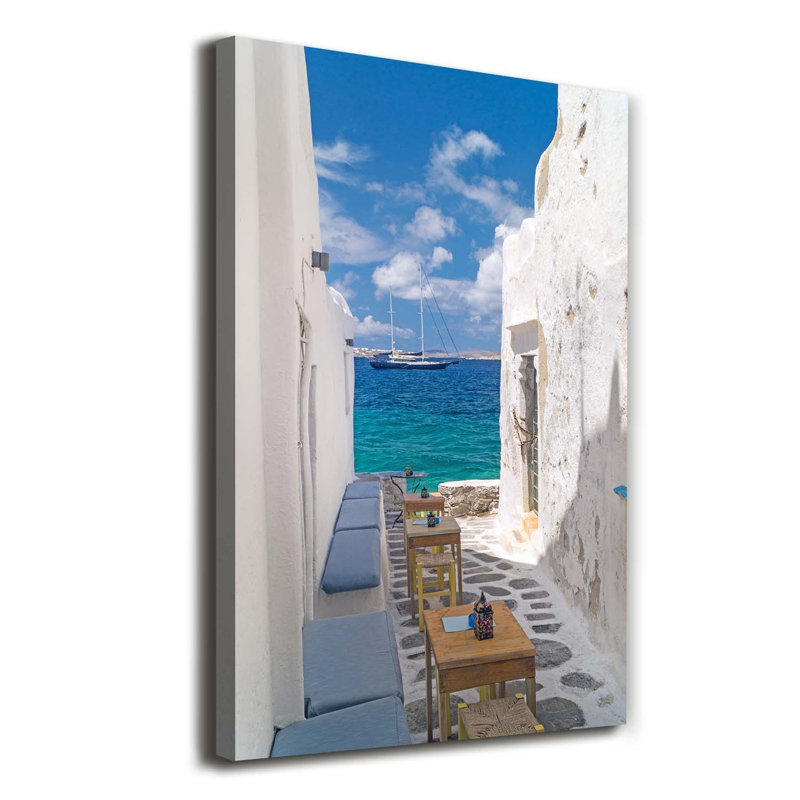 Greek Streets - Wrapped Canvas Print