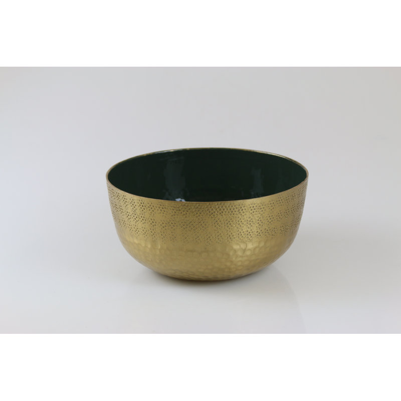 Wakefield Metal Decorative Bowl 1, 23cm H x 54cm W x 54cm D, White