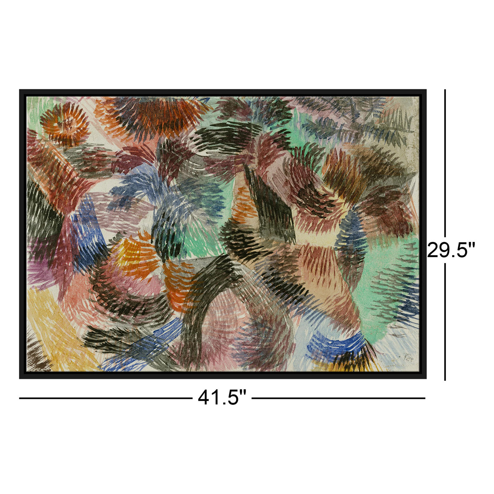 Crosshatch in Color Canvas Painting