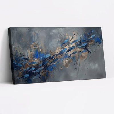 Toile abstraite bleue, ensemble de 1 reproduction d'art sur toile
