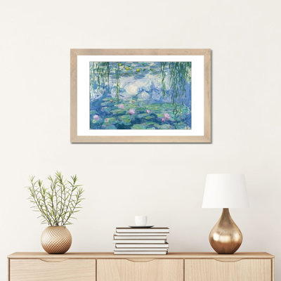 «Waterlilies, 1916-19» par Claude Monet, reproduction d'art encadrée