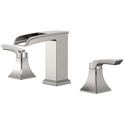 Widespread Waterfall 2-Handle Bathroom Sink Faucet with Drain Assembly
