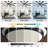 72 Inch Black Modern Large Ceiling Fan with LED Light and Remote, 6-Speed Quiet DC Motor Reversible Ceiling Fan for Large Rooms