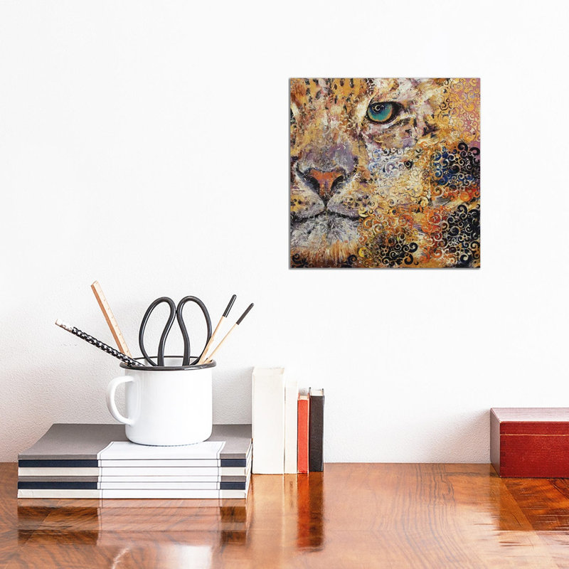 Leopard Dynasty by Michael Creese - Wrapped Canvas Painting, 30.48 cm H x 30.48 cm W
