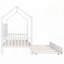 Lit simple en bois avec lit gigogne-117794015