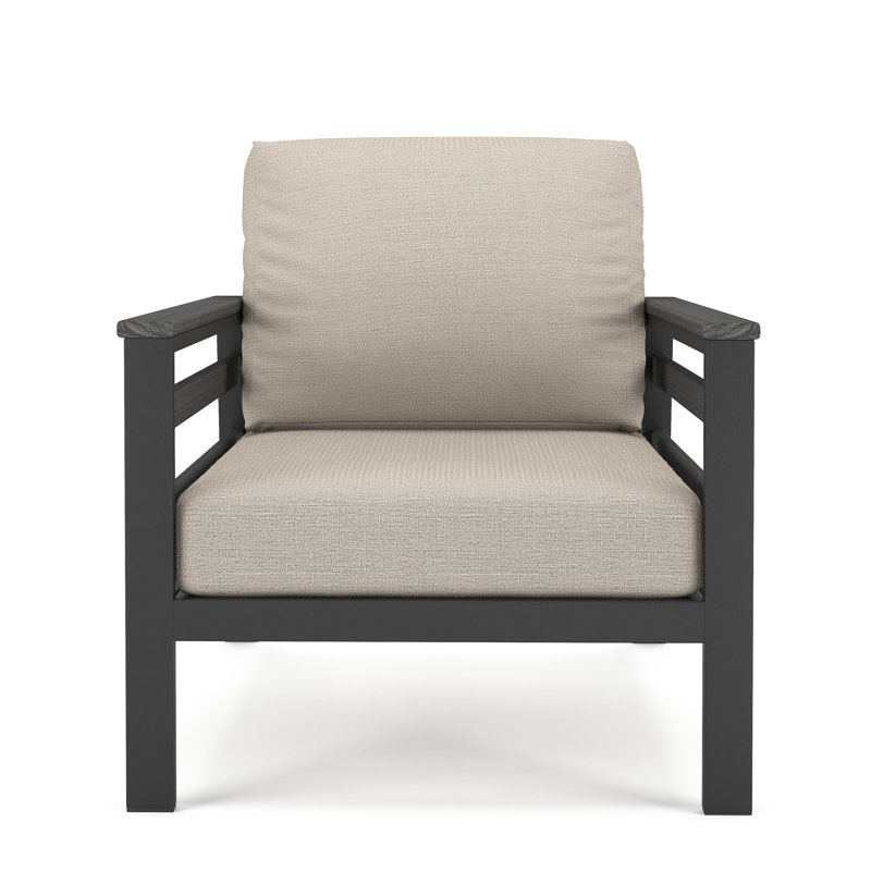 Townsend Patio Chair with Sunbrella® Cushions, Cast Silver Sunbrella®, Dark Gray
