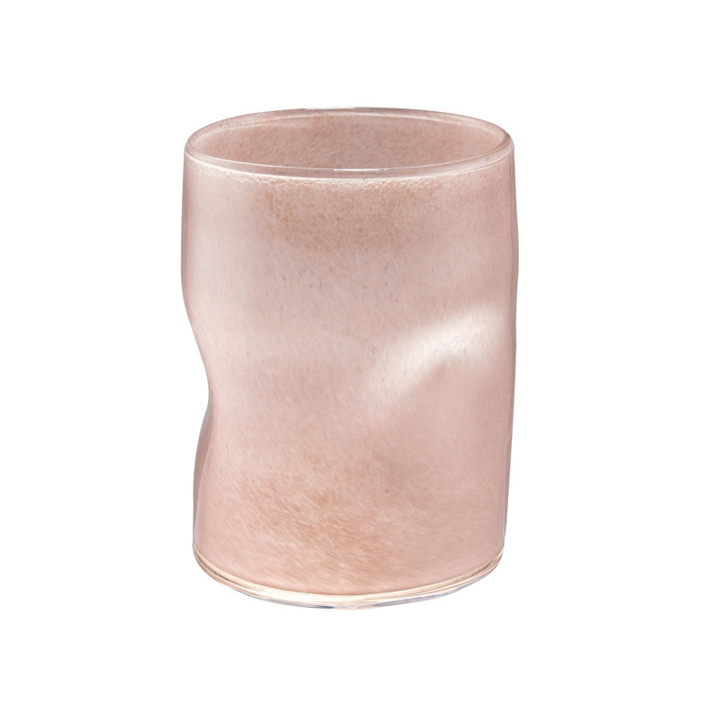 Alina Vase - Small, 8" H x 6.25" W x 6" D, Light Pink