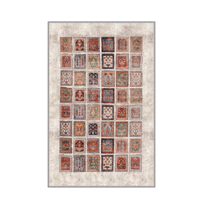 Tapis de couloir élégant (3,3 x 6,6 pi), 100% polyester, hauteur de poils de 0,3 po | Pois antibactérien et antidérapant en feutre de PVC | Lavable à la machine, impression numérique 3D, durable et facile à nettoyer | Parfait pour les vestibules et les espaces de vie
