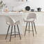 Lyla Luxury Fabric Upholstered Breakfast Bar Stools With Metal Legs-581342610