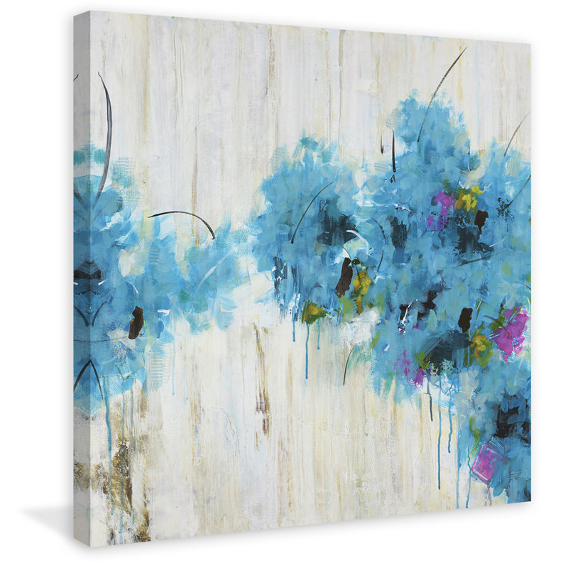 "Centre Piece II-2" by Julie Joy Painting Print on Wrapped Canvas, 40" H x 40" W x 1.5" D