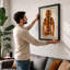 Tiger Stripe Figure Eclectic - Framed Print-921820120-921820123