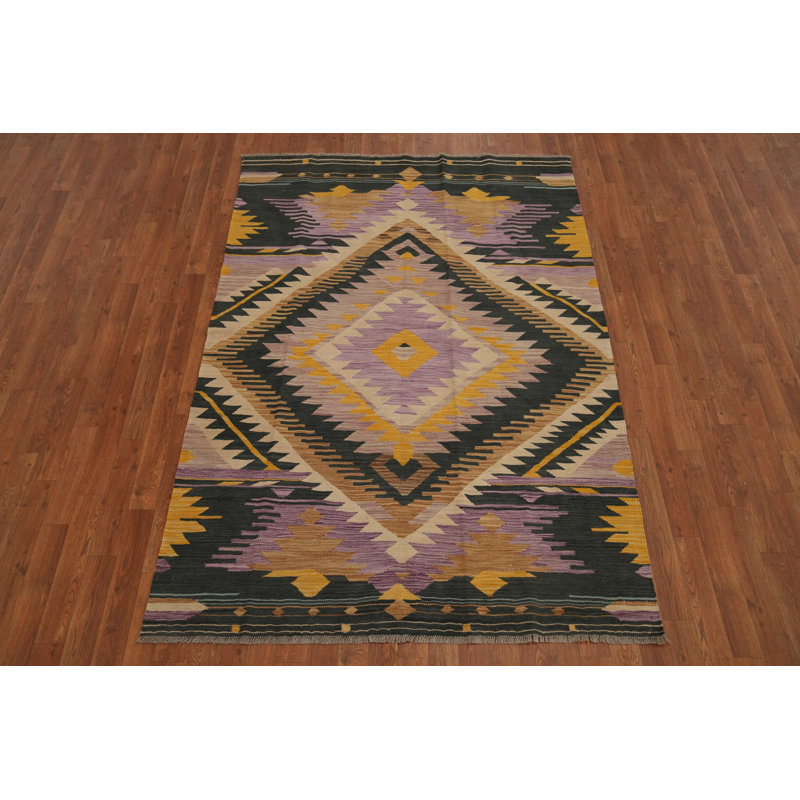 Tapis en laine rustique Kilim Elegance