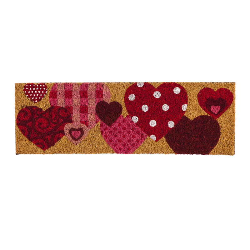 Tapis de porte pour l’extérieur antidérapant 28,25 x 9,25 à coeurs kensington Alcorn