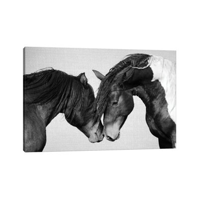 Horses in Black and White II 1 Piece Painting on Canvas