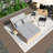 Outdoor PE Wicker Rattan Double Daybed, Patio Reclining Chairs,With Cup Tray On Both Sides,Adjustable Backrest And Seat,Removable And Machine Washable Cushions And Pillows,Easy To Install-889023605