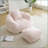Oversized Faux Fur Bean Bag Chair with Footstool – Lazy Sofa for Adults &amp; Kids | Faux Fur | Curved