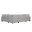 Canapé modulaire de style moderne avec lit escamotable Cairo, bibliothèque de rangement 2 et USB en bois et métal gris (inventaire G150 CA)-1120422179