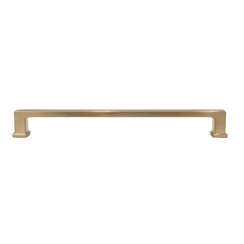 Chelsey 8" Satin Brass Bar Pull, Satin Brass, 8"