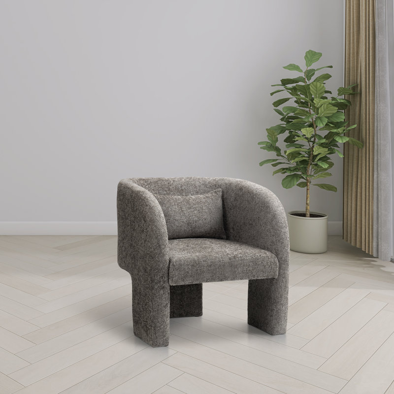 Sawyer 29'' Wide Armchair, Grey Chenille Fabric
