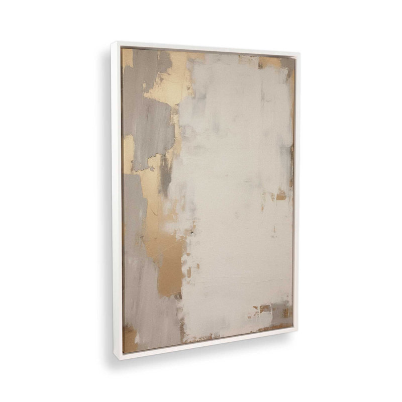 Toile roulée Golden Haze II, H 30,75 po x l 20,75 po x P 1,75 po, Cadre flottant blanc opaque
