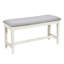 Ensemble de table de salle à manger en bois de style Mid-Century 6 pièces, ensemble de table de cuisine avec tiroir, chaises rembourrées et banc de table TopMAX, blanc (ancien sku: SP000006AAA)-1158450753-1158450752
