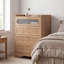 Commode 4 tiroirs en bois pour la chambre à coucher, grande commode double avec tiroirs larges, commode moderne, commode de rangement, commode pour chambre de bébé, salon, couloir, chambre à coucher, chambre d'enfant