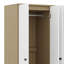 Garde-robe 4 portes avec tiroirs, tablette et tringle