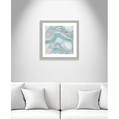«Priya Agate in Blue I», reproduction d'art graphique encadrée