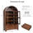 Tall Arched Pantry Cabinet with Three Glass Doors & Four Large Drawers-135358436