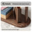 23.62" Brown Simple Retro Solid Wood Clothes Rack