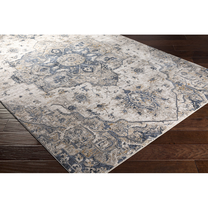 Tapis sarcelle oriental Hoxie, Rectangle de 10 pi x 14 pi