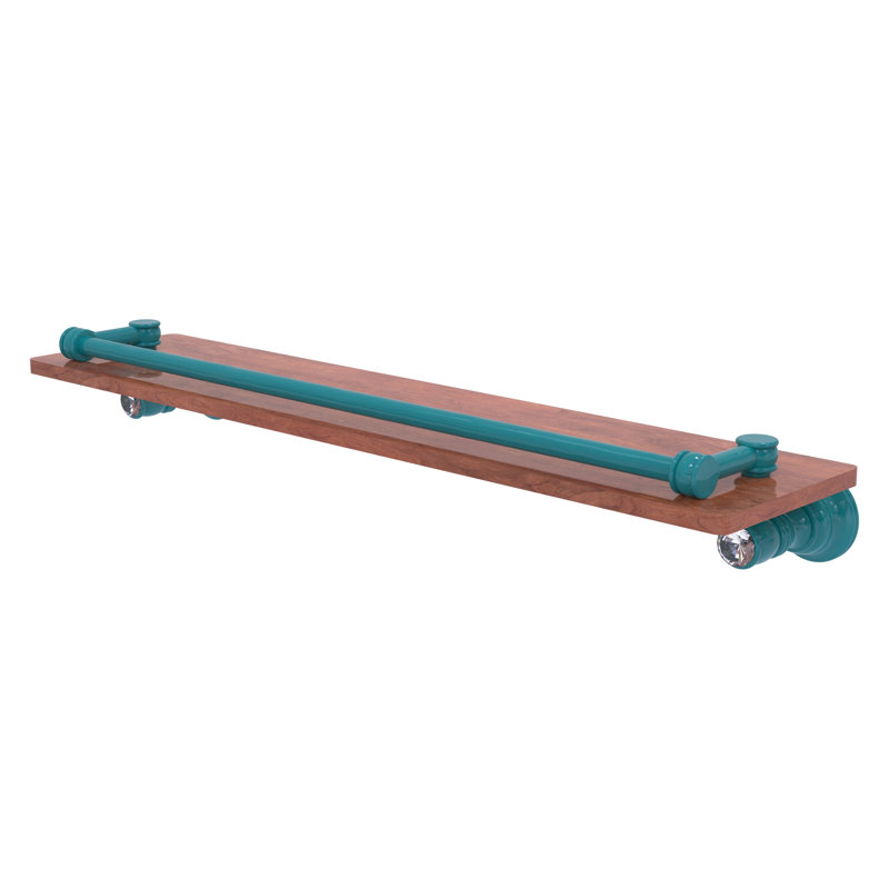 Tablette flottante Carolina, H 3,3 po x l 22 po x P 5,54 po, Bleu sarcelle Glokzin