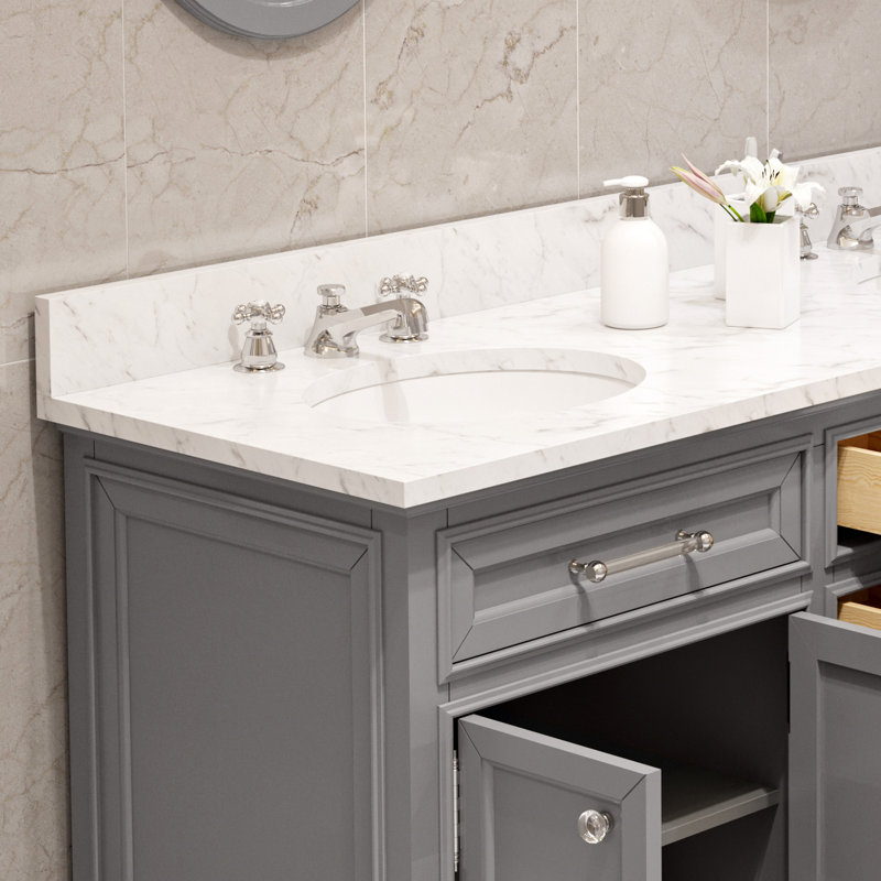 Derby 72'' W Double Vanity, White, 60"